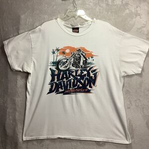 Harley Davidson T-shirt mens Xl White Nassau Bahamas Crew Neck Short Sleeve